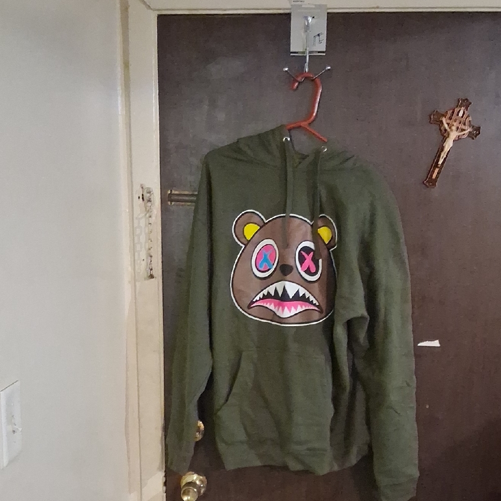 Green Bear Graphic Hoodie
